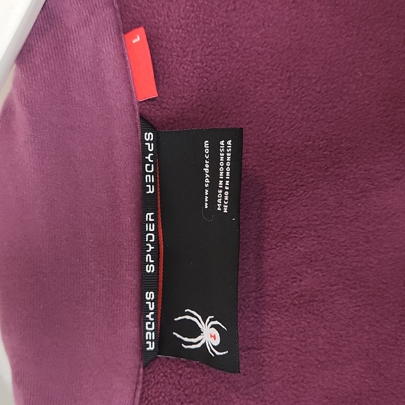 Spyder Endure performance jacket full zip fleece lining purple size large - Picture 7 of 9